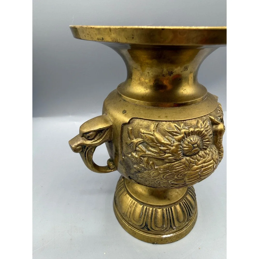 Japanese Buddhist Altar Fitting Flower Vase Vtg Flower Stand Brass Hanatate Kabi